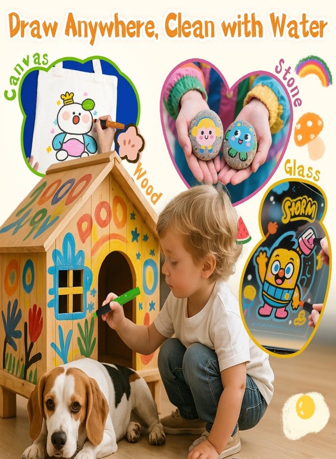 iCrayon 12 Colors Twist Crayons for Toddlers, Silky Crayons for Paper, Glass, Wood and Canva, Non-Toxic, Quick Drying, Washable, No Mess Coloring Gifts for Boys and Girls - Image 2
